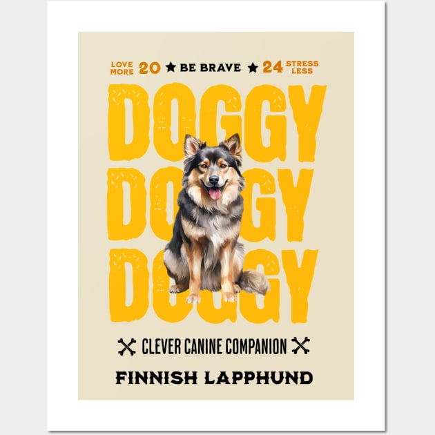 Doggy Finnish Lapphund Wall Art by DavidBriotArt